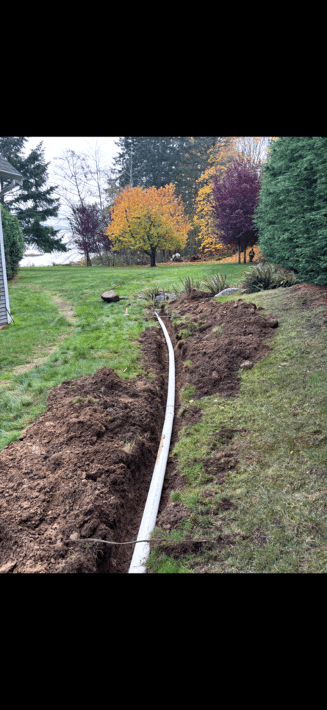 Property drainage installation