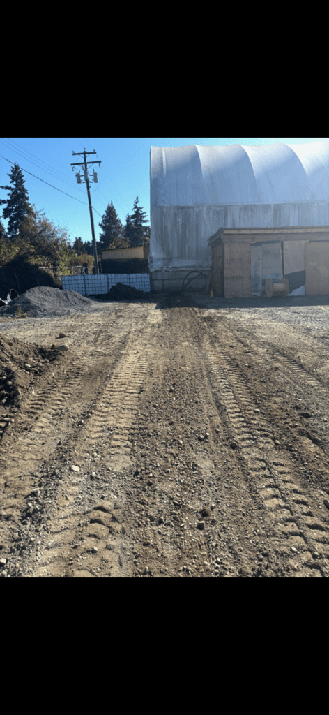 Trenching for electrical and back filling