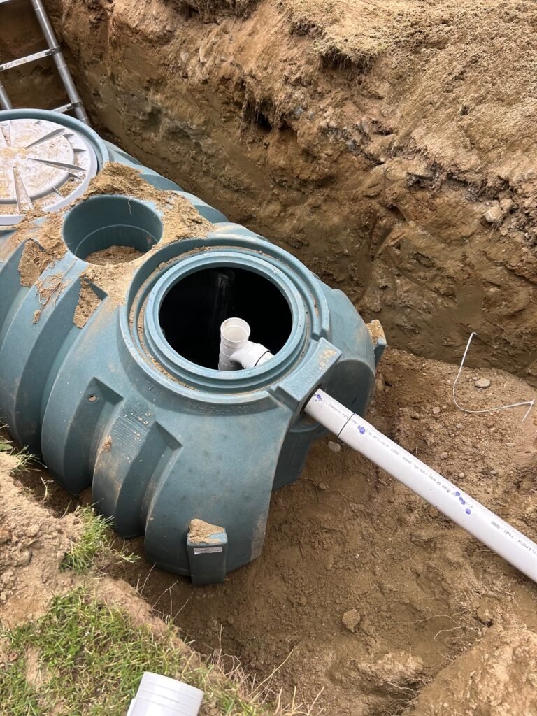 Septic tank installation